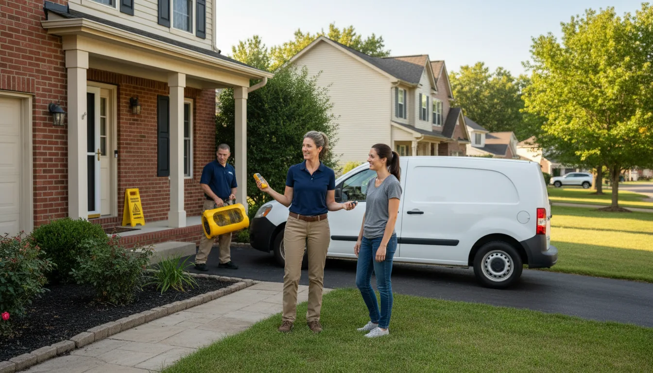 Residential water damage restoration in Petal, MS